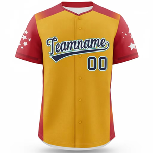 New Stitched Quick Dry Fashionable Baseball Jersey Custom Embroidery Sublimation Men Softball Baseball Jerseys OEM - Product Image 1