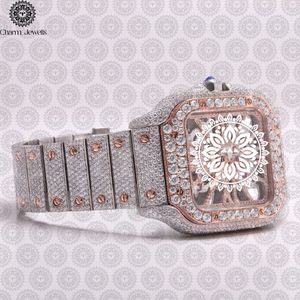 Reloj Charm Jewells de Lujo con Caja de Acero Inoxidable, Esfera de 38 mm, Movimiento Mecánico, Diseño Hueco, Cierre Oculto con Botón a Presión, Unisex 10 - Product Image 6