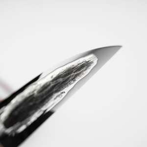 Damascus Steel Drop Point <b>Knife</b> Blade 0.6mm Thickness Bevel Edge <b>Kitchen</b> <b>Knife</b> Single Blade DIY Grade - Product Image 1