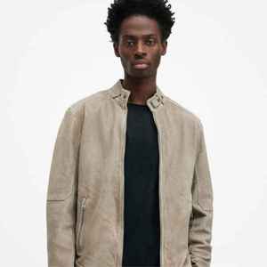 Blouson en daim premium pour homme, coupe ajustée, col montant, style motard décontracté, léger, zippé, manteau bomber, vêtement d'extérieur masculin 2026 - Product Image 5