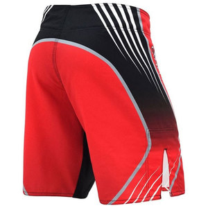 Shorts de sport bleus pour hommes, taille mi-haute, élastiques, séchage rapide, à rayures, en spandex et polyester, style Bermuda - Product Image 2