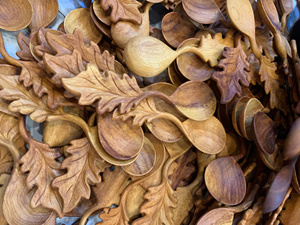 Vietnam Fine Crafted Scoop Leaf Wooden <b>Spoon</b> Natural Wood Material for Salt Herb Scoop <b>Serving</b> Kitchen Utensil - Product Image 2