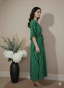 Vestido Midi Vintage Hecho a Mano con Nuevo Diseño 2026 para Mujer, Kaftán Largo de Algodón para Dormir, con Decoración de Encaje, Talla Única, Lavable - Product Image 4