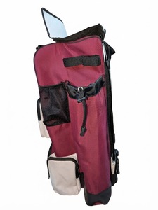 Rolling <b>Wheeled</b> 600D Nylon Baseball Equipment <b>Bag</b> with Spacious Catcher Bat Storage for Softball Training Outdoor Use - Product Image 3