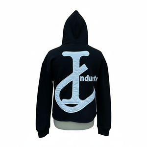 เสื้อฮู้ดดี้ปักลายหรูหราสำหรับผู้ชาย ผ้าคอตตอนเทอร์รี่เนื้อนุ่ม ลายเรียบง่าย สำหรับสวมใส่ลำลอง สตรีทแวร์ หรือใส่ในชีวิตประจำวัน มีหลายสี - Product Image 4