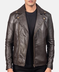 HOMIZON ENTERPRISES – Nouveauté : Blousons en cuir décontractés pour hommes, col montant, fermeture éclair, couleurs personnalisables – Prix abordable - Product Image 3