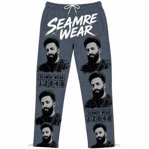 Seamre Wear Men's Cotton Sweatpants <b>Elastic</b> <b>Waist</b> Drawstring Casual Pants Digital Printed Full Length Joggers Autumn Style asali - Product Image 3