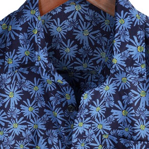 Chemises à imprimé par sublimation personnalisées, vêtements de plage, 100% coton, col rabattu, manches courtes, chemises hawaïennes pour hommes - Product Image 5