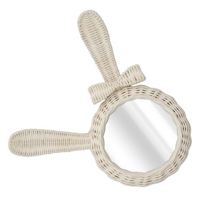 Espejo de Pared Decorativo con Orejas de Conejo de Ratán, Ideal para el Hogar, Hoteles, Resorts, Dormitorios Infantiles, Cuartos de Bebé, para Colgar - Product Image 3
