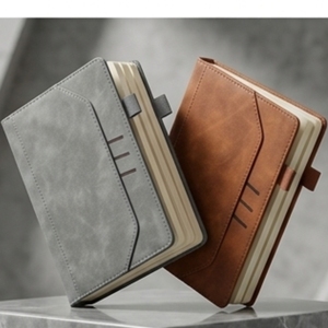 Carnet de notes A5 en velours de qualité supérieure Aurelux RE0530 avec pochette latérale, multicolore, journal professionnel, logo personnalisé, pour les professionnels de bureau - Product Image 3
