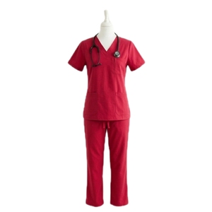 Wholesale Hot Pink Anti Wrinkle Short Sleeve Navy <b>Blue</b> Teal Color High End Fabric Washable Hospital Uniform - Product Image 4