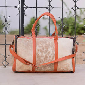 Bolsa de Viaje Vintage de Cuero Genuino con Cierre de Cremallera y Organizador, Gran Capacidad, para Fin de Semana LHDB-0036 - Product Image 3