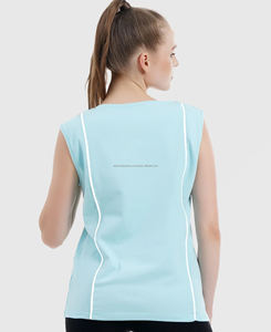 Débardeur court pour femme en tricot de qualité supérieure, col rond, streetwear, respirant, écologique, impression numérique sur le devant, 220g - Product Image 3