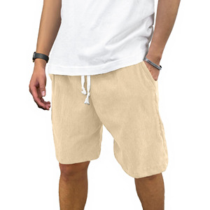 Pantalones cortos deportivos casuales de tela de alta calidad con cordón ajustable para hombre, pantalones cortos deportivos de color sólido para hombre, pantalones cortos para correr y gimnasio para hombre - Product Image 1