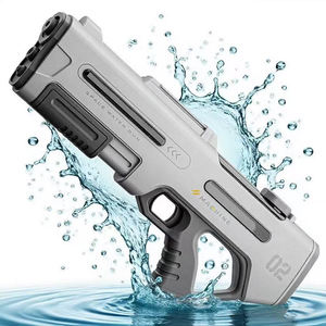 ปืนฉีดน้ำไฟฟ้าแบบสองหัวฉีด พลาสติก เชื่อมต่อเอง สำหรับเล่นกลางแจ้งในฤดูร้อน ดีไซน์ยิงสองนัดพร้อมกัน - Product Image 1