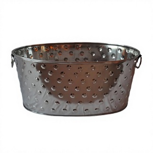 Seau à glace ovale en métal martelé de haute qualité pour bars, mariages et hôtels - Product Image 1