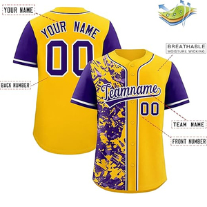 Maillot de baseball en polyester respirant à séchage rapide pour hommes, personnalisable en gros, avec impression par sublimation, fabrication OEM disponible - Product Image 1