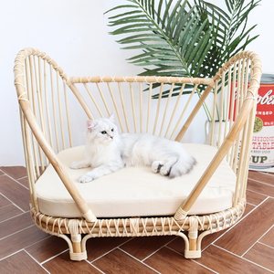 Prix le plus bas, vente en gros, lits pour animaux de compagnie, rotin, maison pour chien, lit avec oreiller, drap de matelas, produit du Vietnam - Product Image 2