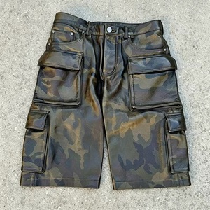 Men's <b>Camouflage</b> <b>Cargo</b> Shorts High Waist Multiple Pockets Breathable Workwear Style Bermuda Length Printed Canvas Fabric - Product Image 1