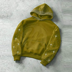 Servicio OEM, Sudaderas con Pedrería de Diseño Exclusivo, Ligeras, Color Personalizado, Sudaderas con Pedrería para Venta en Línea - Product Image 3
