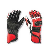 Gants de moto en cuir à doigts entiers avec protection de la paume pour le motocross, résistants à l'usure, noirs et dorés, pour homme