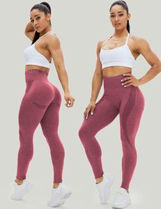 Women's Solid Mid Waist Athletic Yoga Leggings Seamless Super Soft Breathable Eco-Friendly Polyester/Fabric Elastic Waist - Product Image 2