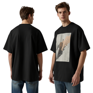 Camiseta Gráfica Vintage Oversize de Algodón Pesado 320g con Cuello Redondo y Manga Corta Casual para Hombre CAUSTIC INTERNATIONAL - Product Image 1