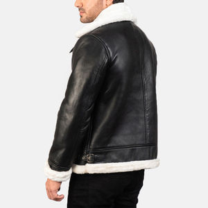 Sheep Skin Leather <b>Jacket</b> <b>Men</b> Classic Fashion Genuine Soft Leather Comfortable <b>Warm</b> Winter Streetwear Coat - Product Image 2