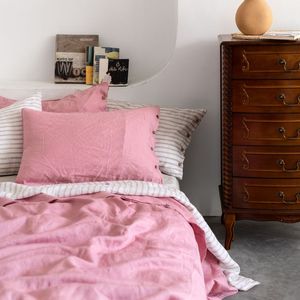 Linen bedding 140TC 4PCS Bedidng Set Solid Color Wrinkle Resistant Yarn Dyed Wholesale bedding For all-Season Home Hotel - Product Image 6