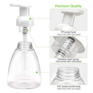 OEM PET Plastic 270ml Foam Soap Oval Flat Silk Screen Printed Bottle for Custom Packaging Wholesale High Compatible Various - Product Image 2