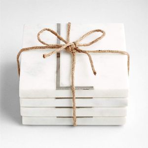 Sous-verres en marbre écologiques et durables, lavables, pour usage promotionnel, support de table minimaliste - Product Image 2