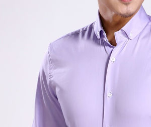 Camisa de vestir clásica para hombre, de corte ajustado y cómodo, con textura suave, para uso formal y diario. - Product Image 5