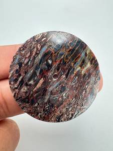 Esfera de Reloj de Piedra Pietersite Natural de 37 mm, 1.40 mm de Grosor, Orificio de 2 mm, Esfera de Reloj de Piedras Preciosas de Lujo Hecha a Mano - Product Image 3
