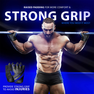 Guantes de Entrenamiento Transpirables para Fisicoculturismo, Levantamiento de Pesas, con Soporte para Muñeca, de Cuero, para Gimnasio - Product Image 2