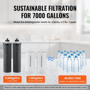 Éléments de purification de remplacement pour filtres à eau de 5 microns, compatibles avec la plupart des marques de systèmes de filtration d'eau par gravité - Product Image 5