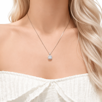 Collier pendentif en moissanite 1 carat taille coussin avec halo, en argent sterling 925, couleur D, pureté VVS1, idéal pour les vacances, les voyages, la côte, les journées ensoleillées, cadeau pour femme, bijoux raffinés