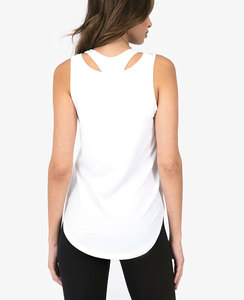 Venta al por mayor Sexy Yoga Tops cortos ajustados para las mujeres Stringer Back Gym Fitness Tops Mujeres Deportes Activewear Outfit Tank Top para las mujeres - Product Image 3