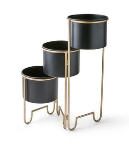 Soporte de Metal Dorado y Negro para Plantas, Resistente, para Uso en Interiores/Exteriores, Soporte de Suelo para Macetas con Diseño Elegante - Product Image 5