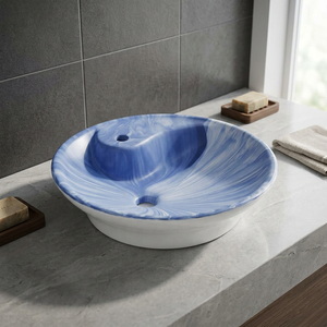 Modern Luxury Brown Square Ceramic Table Top Counter Mounted Wash Basin For Basement Bathrooms - Product Image 3