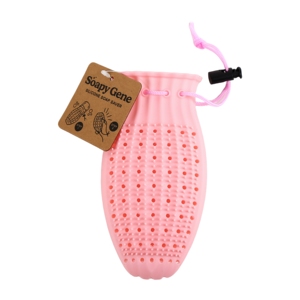SoapyGene Silicone Soap Saver <b>Bag</b> Pink Small Size For <b>Shower</b> Travel Home Gym Daily Use - Product Image 1
