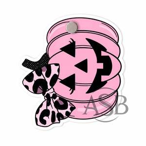 Pink Pumpkin Bow Halloween Lash Tile With Magnets Leopard Print Bow Pumpkin Spooky Halloween Lash <b>Tray</b> Custom Logo - Product Image 3