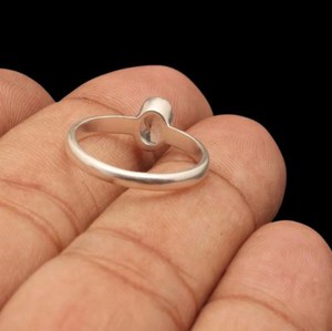 Anillo de Topacio Azul Hecho a Mano, Anillo de Piedra Preciosa Natural Chapado en Plata, Joyería de Moda, Proveedor OEM ODM - Product Image 2