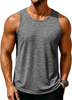 Camiseta sin Mangas para Hombre, Transpirable, de Secado Rápido, Cuello Redondo, para Gimnasio, Running, Ropa Deportiva, Logotipo Personalizado, 100% Algodón, Serigrafía