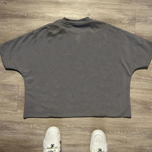 T-shirt en coton épais à manches courtes, coupe ample, tricoté sur mesure, qualité supérieure, pour la production en gros, style streetwear urbain, marque privée - Product Image 3