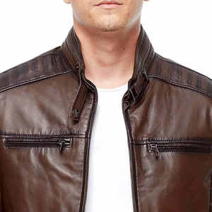 Veste de moto en cuir coupe-vent pour homme, design personnalisé, matériaux de haute qualité, style streetwear, vestes bomber - Product Image 5