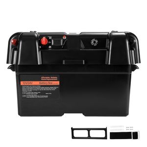 Scatola Batteria Motore Elettrico da Traina Gruppo 24/27, Contenitore Intelligente per Batterie Marine 12V/24V in PP con Doppie Cinghie per Scatole e Supporti Batterie - Product Image 1