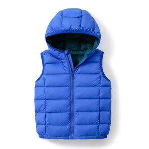 Custom Logo Hooded Puffer <b>Jacket</b> <b>Sleeveless</b> Mens Winter Puffer Vest Coat Casual Full Zip Reversible Eco-Friendly - Product Image 3