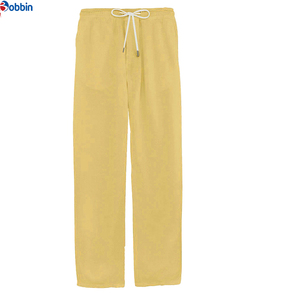 Top Trending Men's <b>Winter</b> Sport Pants Customized Mid Waist Flat Front Straight Loose Strip Split Casual Style Canvas 100% Cotton - Product Image 5