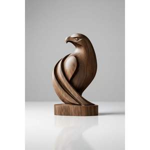 Sculpture en bois, œuvre d'art pour la décoration du salon et du bureau - Product Image 6