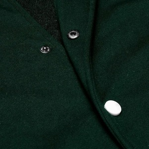 Men Varsity <b>Jacket</b> oversized casual fit with <b>fleece</b> <b>lined</b> interior wool blend body snap front closure ribbed cuffs streetwear - Product Image 6